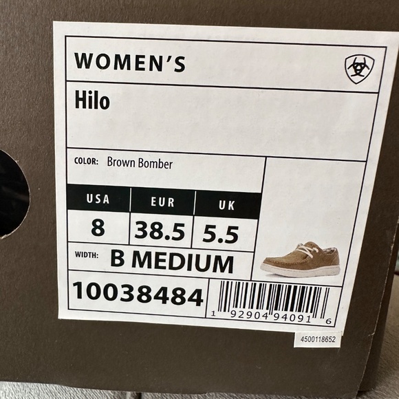 Ariat Women’s Brown Bomber Lace-up Casual Hilo-Size 8 medium - Picture 7 of 8